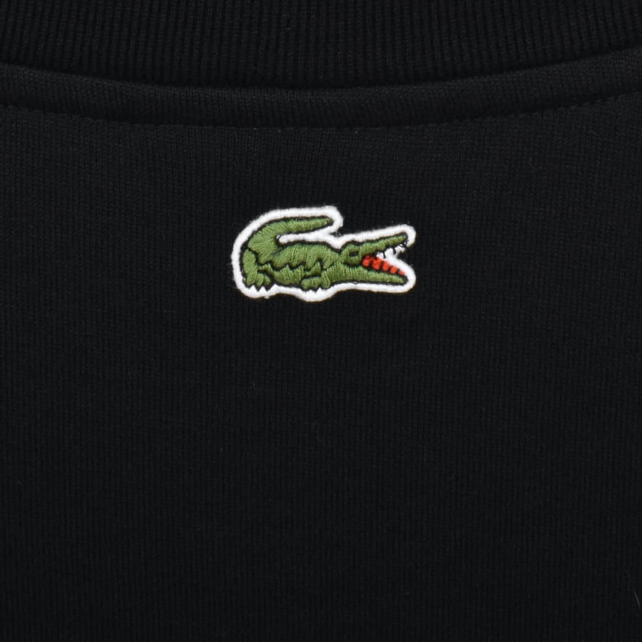 Lacoste Crew Neck Logo T Shirt Black Mainline Menswear Denmark